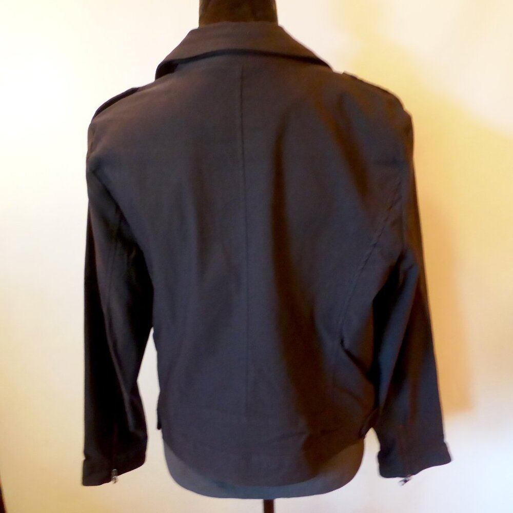 NWOT WOMENS APT. 9 KOHLS BLACK MOTO STYLE FULL ZIPPER JACKET PETITE XL - Picture 6 of 15
